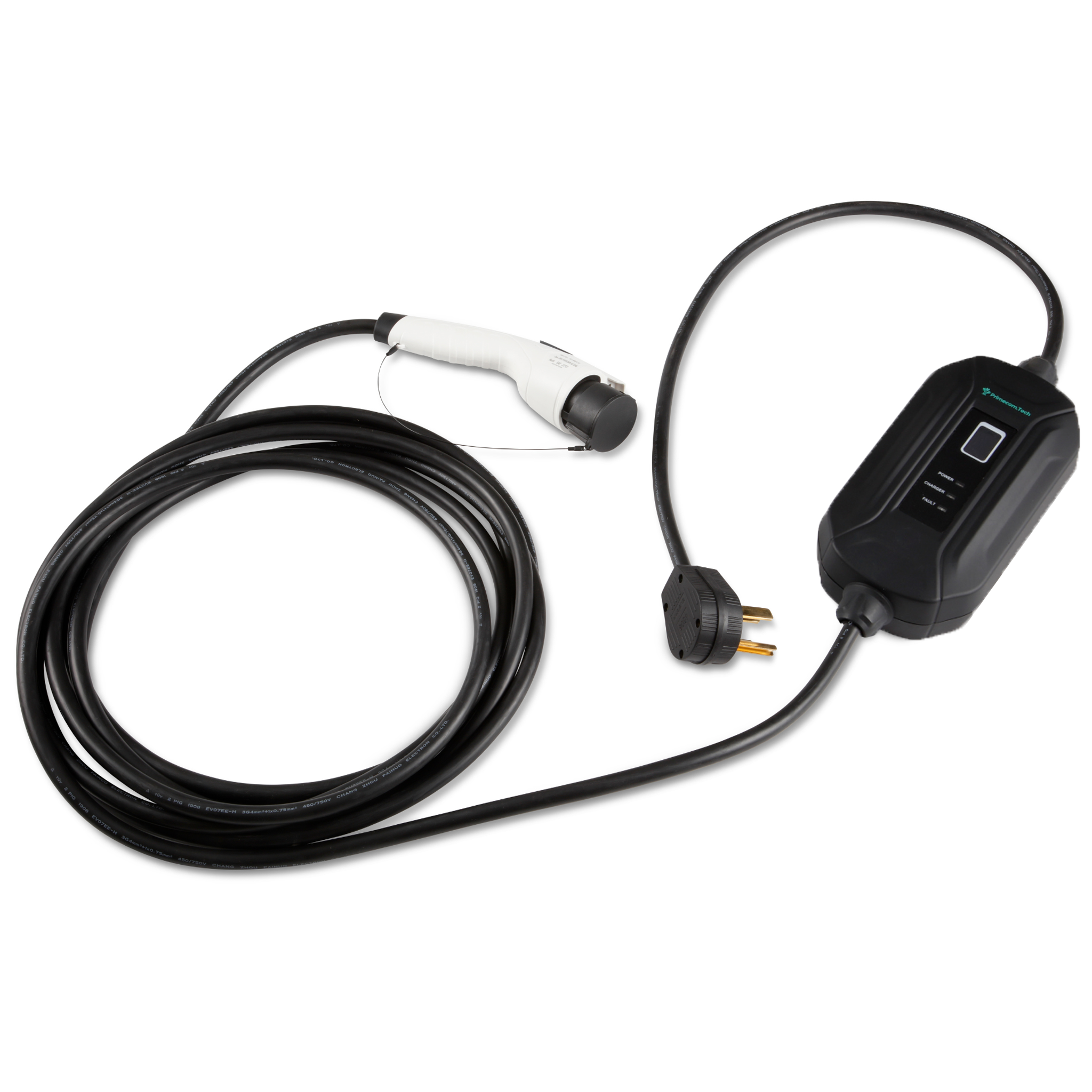 Primecom.Tech 16 Amp Level 2 Electric Vehicle (EV) Charger 3X to 4X faster 220 Volt 30', 40', 50' Feet Lengths Only In ElectoGb