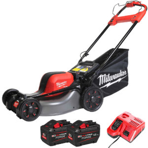 Milwaukee M18F2LM46-0 36V FUEL Brushless 46cm Self Propelled Lawn Mower with 2 x 12.0Ah Battery & Charger